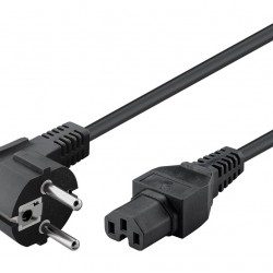 GOOBAY καλώδιο τροφοδοσίας 93277, γωνιακό, 0.75mm², 2m, μαύρο