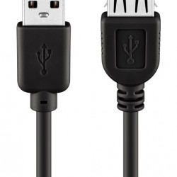 GOOBAY καλώδιο προέκτασης USB 93600, αρσενικό σε θηλυκό, 3m, μαύρο