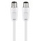 GOOBAY καλώδιο κεραίας αρσενικό σε θηλυκό 11513, <70dB, CCS, 7.5m, λευκό