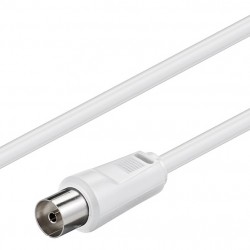 GOOBAY καλώδιο κεραίας αρσενικό σε θηλυκό 11515, <70dB, CCS, 15m, λευκό