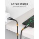 CABLETIME καλώδιο USB σε USB-C CT-AMCM3A, 3A, 2m, μαύρο