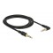 DELOCK καλώδιο 3.5mm 85613, γωνιακό, 24AWG, gold plated, 2m, μαύρο