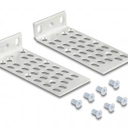 DELOCK σετ βάσεις τοποθέτησης για rack 66236, ασημί, 2τμχ