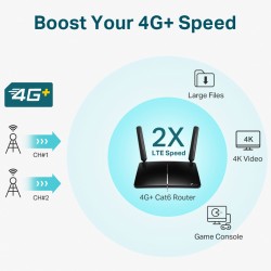 TP-LINK Wireless Dual Band Router Archer MR600, 4G+ Cat6 AC1200, Ver.3.0