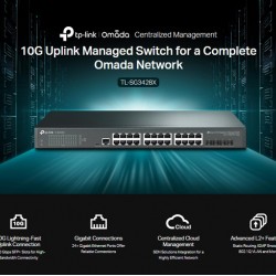 TP-LINK L2+ Managed Switch TL-SG3428X, 24-Port Gigabit, 4x SFP+, Ver.1.4