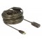 DELOCK καλώδιο USB 2.0 αρσενικό σε θηλυκό 82690, active, 20m, μαύρο