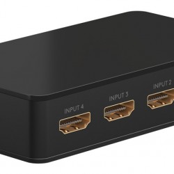 GOOBAY HDMI switch 58489 με τηλεχειριστήριο, 4 σε 1, 4K/60Hz, μαύρο