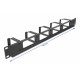 DELOCK cable management 66659 για rack 19"/1U, 5x γάντζοι, μαύρο