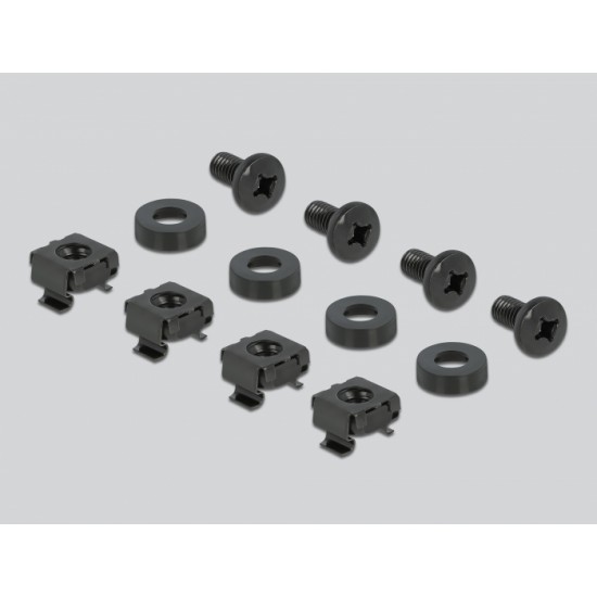 DELOCK cable management 66659 για rack 19"/1U, 5x γάντζοι, μαύρο