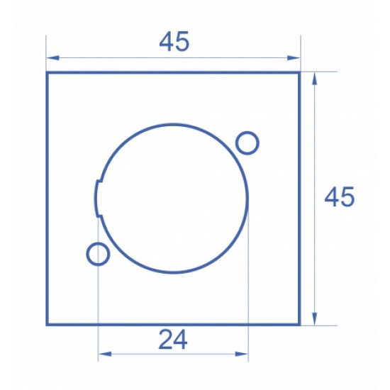 DELOCK D-Type module βάση 81405 για Easy 45 patch panel, 45x45mm, 5τμχ