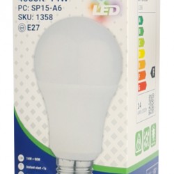 OPTONICA LED λάμπα A60 1358, 14W, 4500K, E27, 1380lm