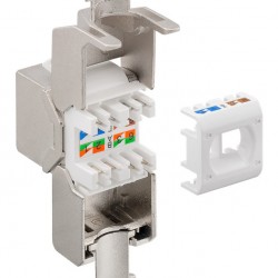 GOOBAY keystone module RJ45 CΑΤ 8.1 61129, STP, 2000 MHz, GHMT, ασημί