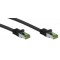 GOOBAY καλώδιο δικτύου 61097, CAT 8.1 S/FTP, copper, LSZH, 7.5m, μαύρο
