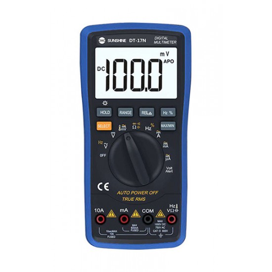 SUNSHINE ψηφιακό πολύμετρο DT-17N, AC 700V/DC 1000V, AC/DC 10A