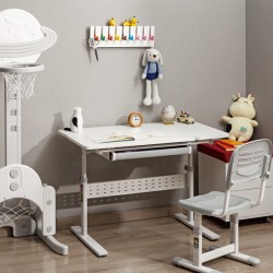 BRATECK παιδικό γραφείο E603, ρυθμιζόμενο, 100x60x54~76cm, λευκό