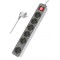 POWERTECH πολύπριζο ασφαλείας PT-1058, 6x schuko, 16A, 1.4m, λευκό