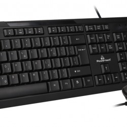 POWERTECH set ποντίκι & πληκτρολόγιο PT-1068, ενσύρματο, 1000DPI, μαύρο