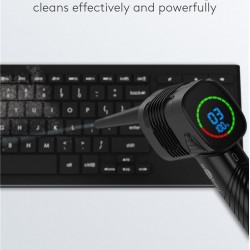 GOOBAY ηλεκτρικό air duster 61667, LED οθόνη, 46.8W, 2000mAh, μαύρο