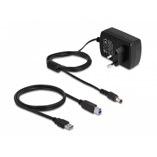 DELOCK docking station για 2.5" ή 3.5" SATA HDD/SSD 64187, 2 θέσεων, 5Gbps, clone/erase function, μαύρο