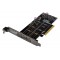 POWERTECH κάρτα επέκτασης PCIe x8 σε 2x M.2 M Key NVMe ST573