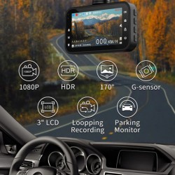 THIEYE κάμερα αυτοκινήτου Carbox 6R, μπροστινή & οπίσθια, 3" LCD, 1080p