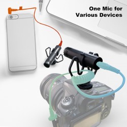 SYNCO μικρόφωνο για κάμερα SY-M1-BK, δυναμικό, 3.5mm, shock mount, μαύρο