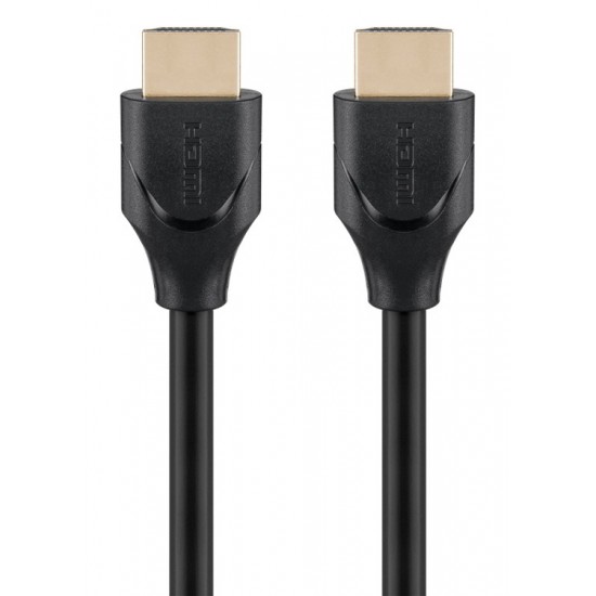 GOOBAY καλώδιο HDMI 2.1 61637, Ethernet ARC 8K/60Hz 48 Gbps, 0.5m, μαύρο