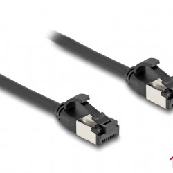 DELOCK καλώδιο δικτύου 80183, CAT 8.1 U/FTP, 40Gbps, εύκαμπτο, 1m, μαύρο