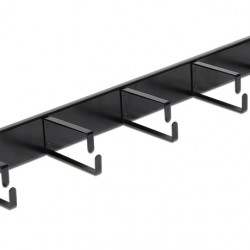 DELOCK cable management 42496 για rack 19"/1U, 5x γάντζοι, μαύρο
