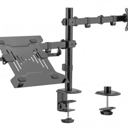 BRATECK βάση γραφείου οθόνης LDT66-C024ML, 17-32", έως 9kg, με θέση για laptop