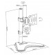 BRATECK βάση γραφείου οθόνης LDT66-T01, 17-32", έως 9kg