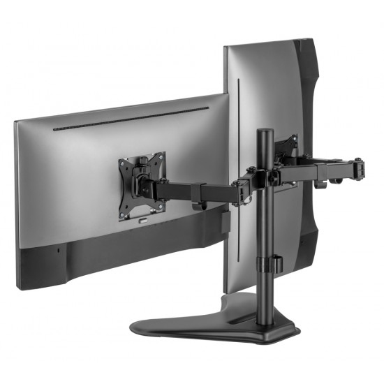 BRATECK βάση γραφείου για 2x οθόνες LDT66-T024, 17-32", έως 9kg