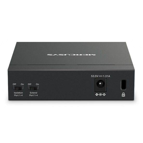 MERCUSYS Desktop Switch MS105GP, 5x 10/100/1000 Mbps, PoE+, Ver. 1.0