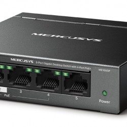 MERCUSYS Desktop Switch MS105GP, 5x 10/100/1000 Mbps, PoE+, V.3.0