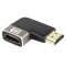 POWERTECH αντάπτορας HDMI 2.1 CAB-H157, 8K/60Hz, γωνιακός, μαύρος