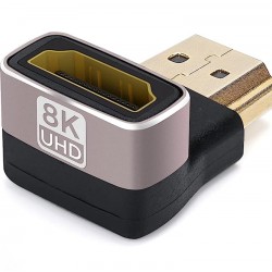 POWERTECH αντάπτορας HDMI 2.1 CAB-H158, 8K/60Hz, γωνιακός, μαύρος