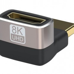POWERTECH αντάπτορας HDMI 2.1 CAB-H159, 8K/60Hz, γωνιακός, μαύρος