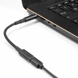 POWERTECH καλώδιο τροφοδοσίας CAB-UC072, USB-C σε Dell 4.5x3.0mm, μαύρο