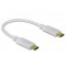 DELOCK καλώδιο USB-C 85357, 100W PD, 5A, 15cm, E-Marker, λευκό