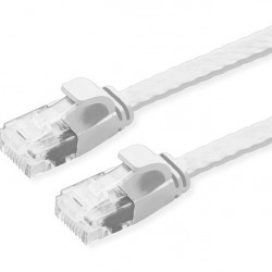 POWERTECH καλώδιο δικτύου CAB-N338, flat, Cat 6a U/UTP, 2m, λευκό
