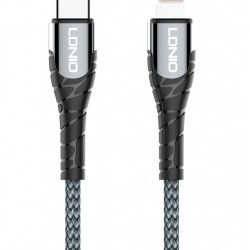 LDNIO καλώδιο Lightning σε USB-C LC112, 30W PD, 2m, γκρι