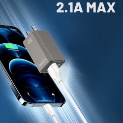 LDNIO καλώδιο Micro USB σε USB LS371, 2.1A, 1m, λευκό