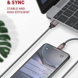 LDNIO καλώδιο Lightning σε USB LS442, 2.4A, 2m, γκρι