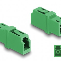 DELOCK σύνδεσμος οπτικής ίνας LC Simplex 87984, πράσινος