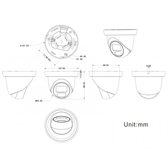 LONGSE υβριδική κάμερα CMSDTHC200FPEW, 2.8mm, 1/3" CMOS, 5MP, IP65