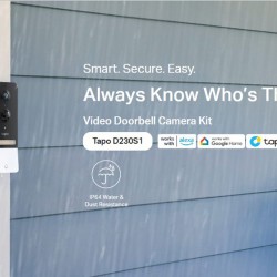 TP-LINK smart κουδούνι με κάμερα Tapo D230S1, Wi-Fi 2K, 6700mAh, Ver 1.0