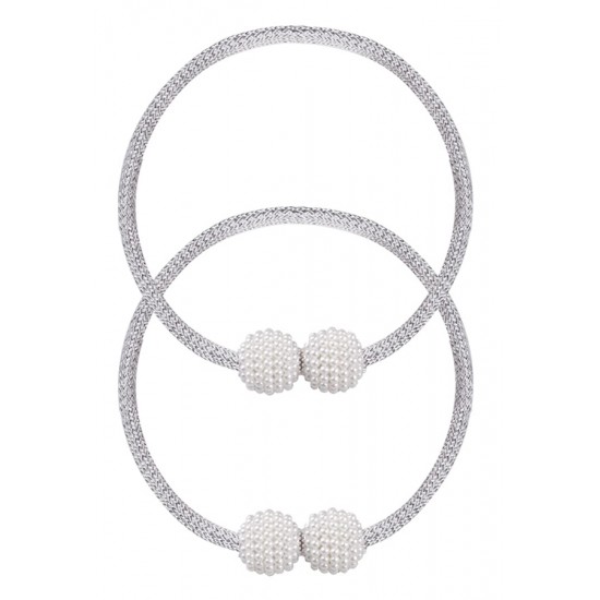 ROXXANI δέστρα κουρτίνας RXN-0024, μαγνητική, 43cm, γκρι, 2τμχ