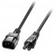 POWERTECH καλώδιο τροφοδοσίας CAB-P034, 0.75mm², copper, 1m, μαύρο