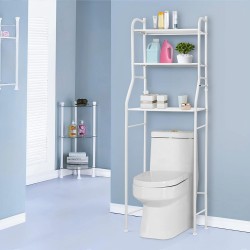 Ραφιέρα μπάνιου HUH-0134 με 3 ράφια, μεταλλική, 48x25x153cm, λευκή