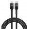 POWERTECH καλώδιο USB-C PTR-0131, PD 60W, copper, 60cm, μαύρο